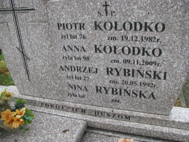 Piotr Kołodko Białystok Starosielce - Grobonet - Wyszukiwarka osób pochowanych